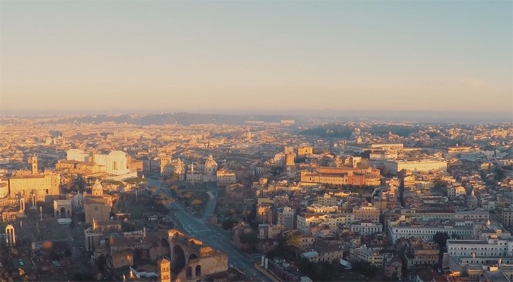 Prachtige dronevideo Italiaanse hoofdstad Rome Prachtige dronevideo Italiaanse hoofdstad Rome