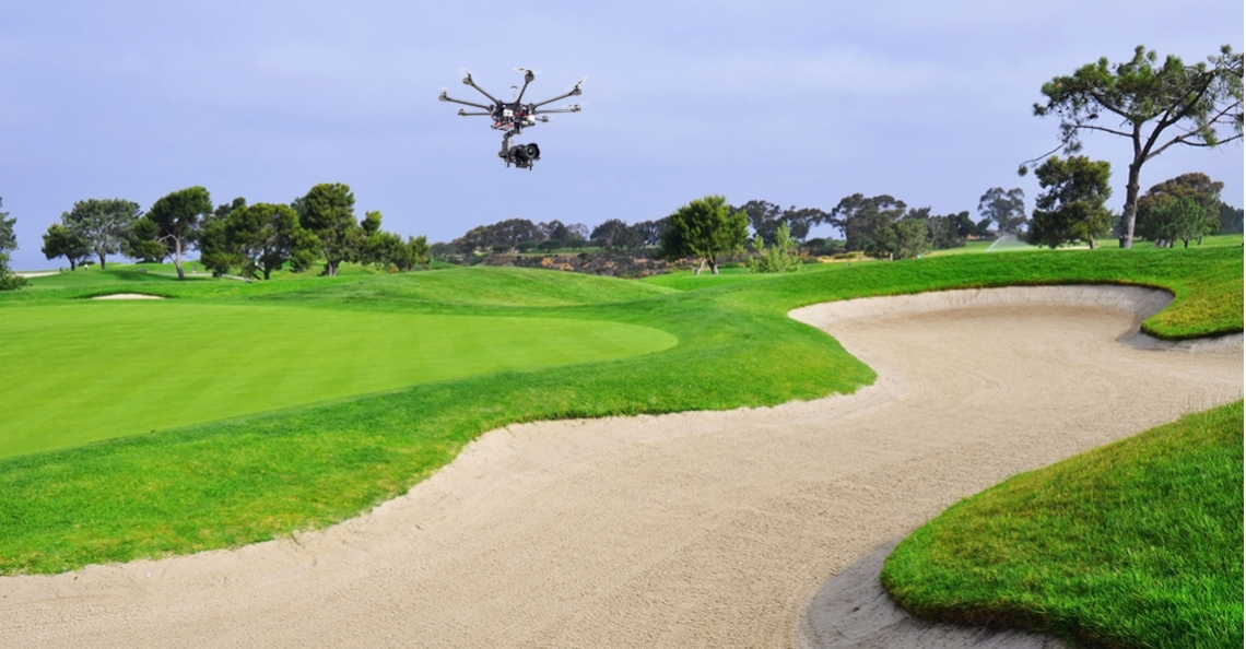 18 holes van U.S Open Golf 2016 gefilmd met drone