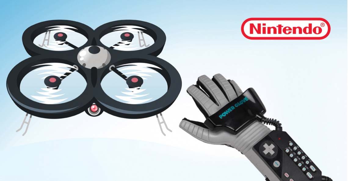 Amerikaan bestuurt drone met Nintendo Power Glove