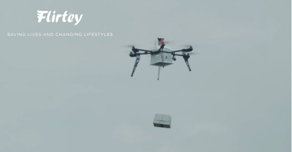 Flirtey voert eerste Amerikaanse dronebezorging vanaf schip uit