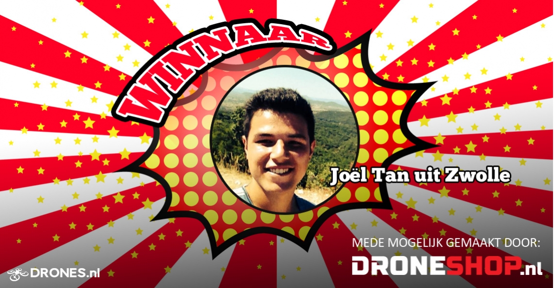 Joël Tan winnaar winactie i.s.m. Droneshop.nl