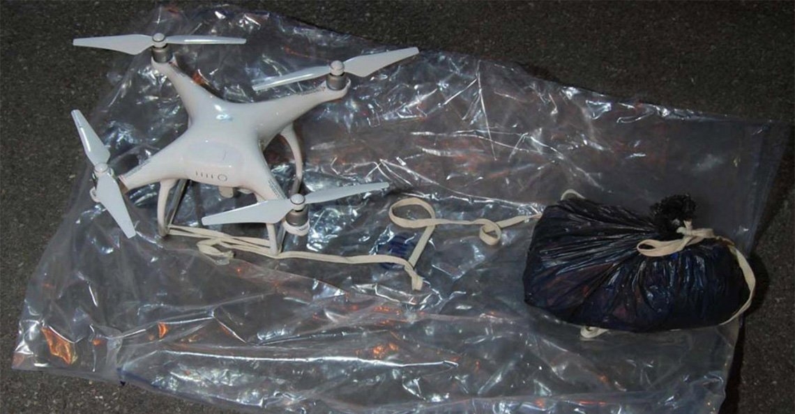 Britse politie onderschept DJI Phantom 4 smokkeldrone bij gevangenis