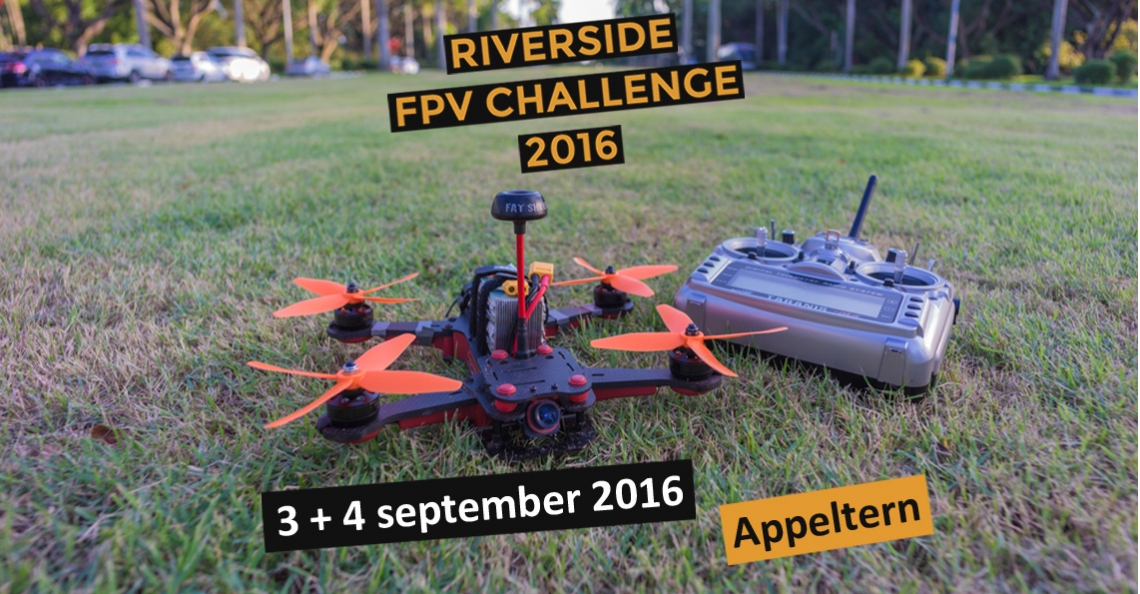 Nederlandse dronerace-top verzamelt zich dit weekend in Appeltern voor Riverside FPV Challenge