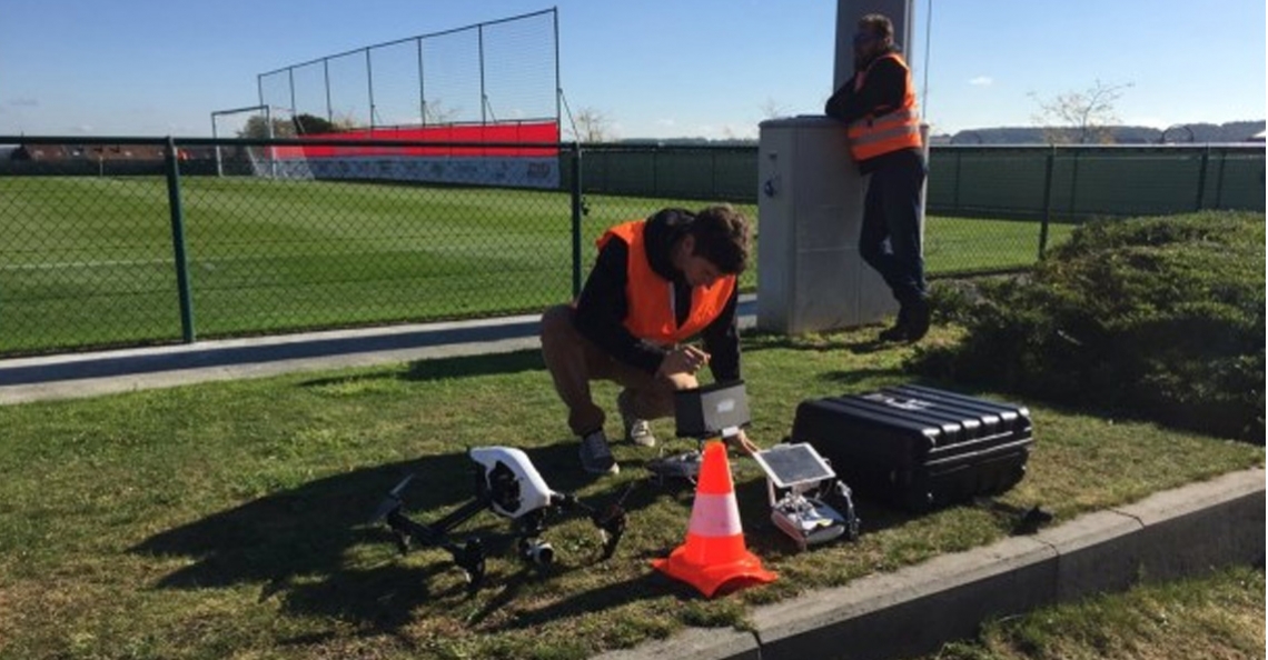 Training Rode Duivels op verzoek van bondscoach Martinez gefilmd met drone