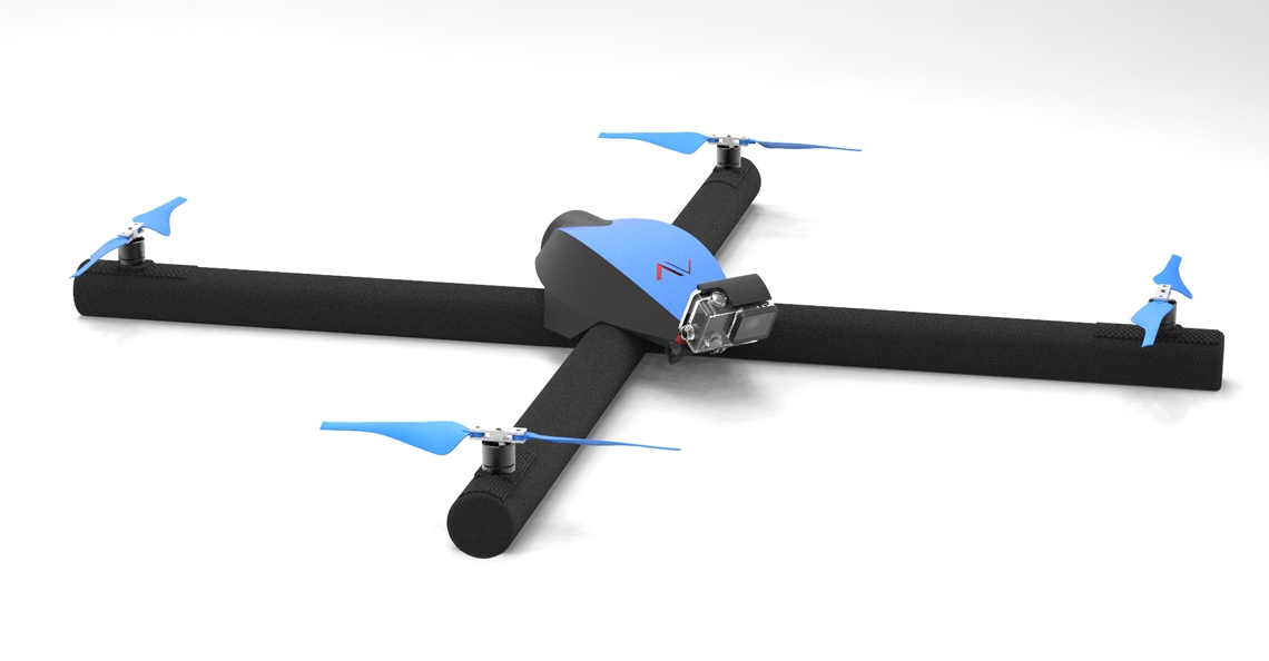 Ontwikkeling opblaasbare Diodon drone in volle gang