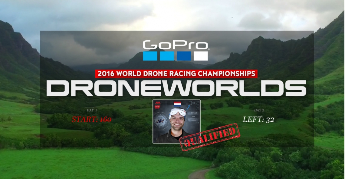 Martijn de Kemp (Team SQG) in finales van Droneworlds Hawaï 2016
