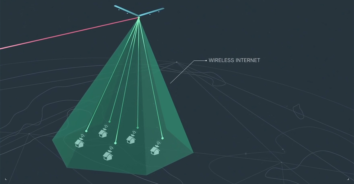 Facebook zendt internet signaal met 20Gbps naar Aquila drone
