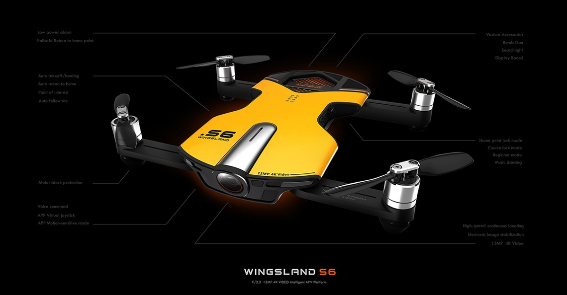 Wingsland S6 selfie drone