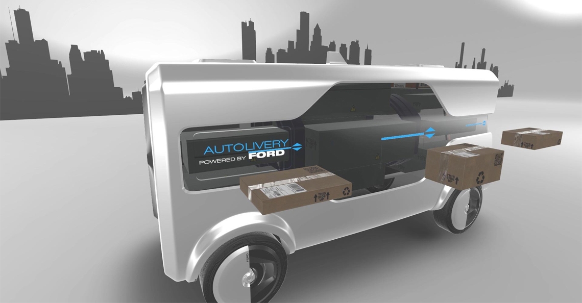 Ford toont concept drone bezorgservice Autolivery