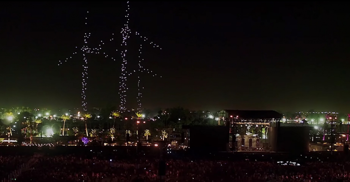 Intel verrast bezoekers Coachella festival met drone-lichtshow