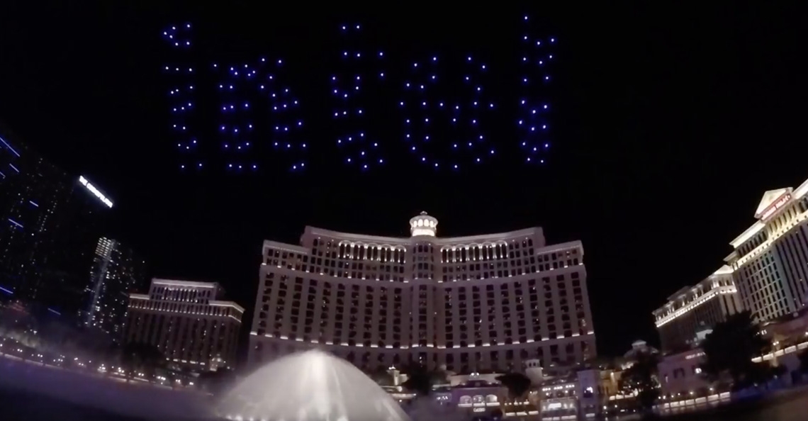 Intel’s lichtshow met 250 drones in Las Vegas