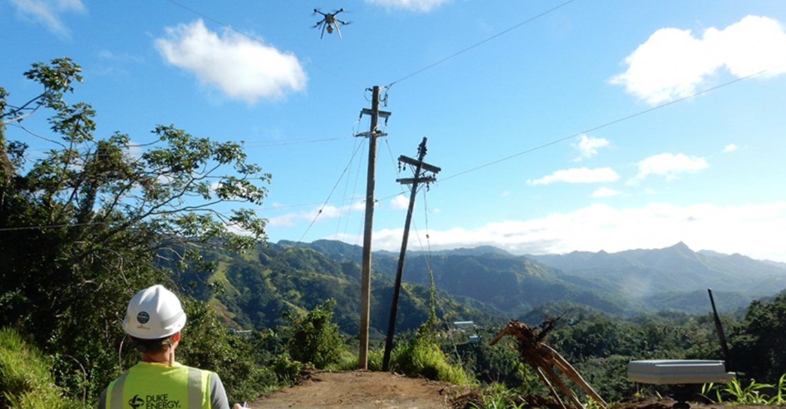 Drones repareren elektriciteitsnetwerk in Puerto Rico