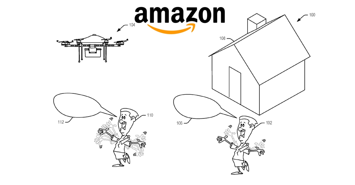 Amazon verkrijgt patent voor herkennen zwaaibeweging klant door drone