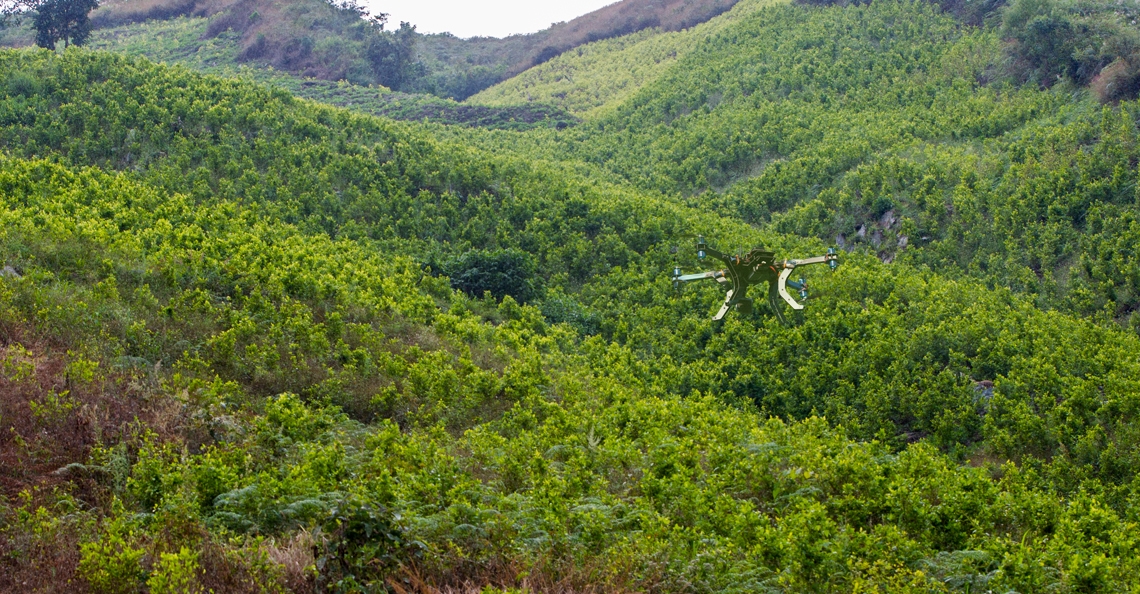 Colombia zet drones in tegen cocaïne plantages