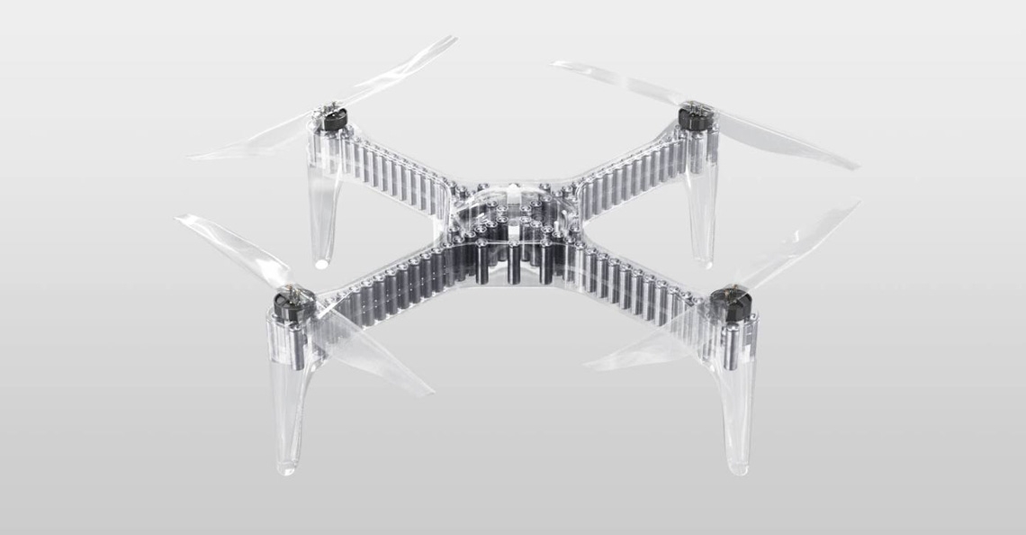 Startup presenteert drone met 96 ingebouwde batterijen