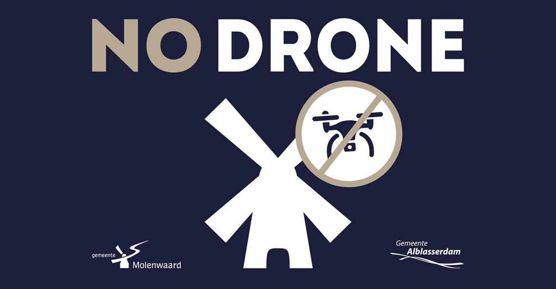Campagne gestart tegen drone-overlast in Kinderdijk