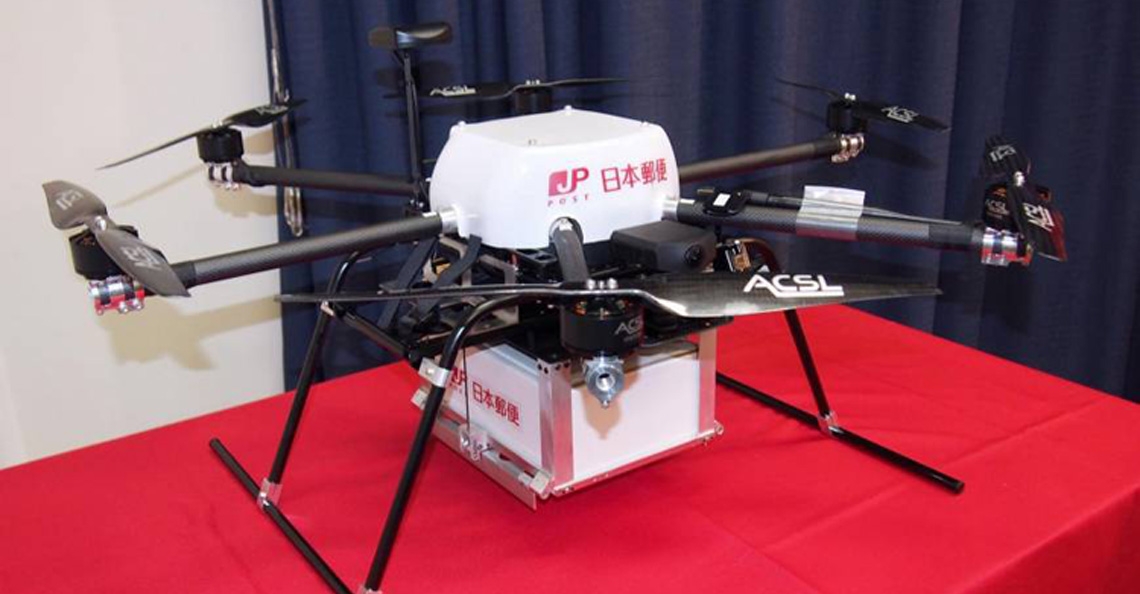 Japan Post Company test postbezorging met drone