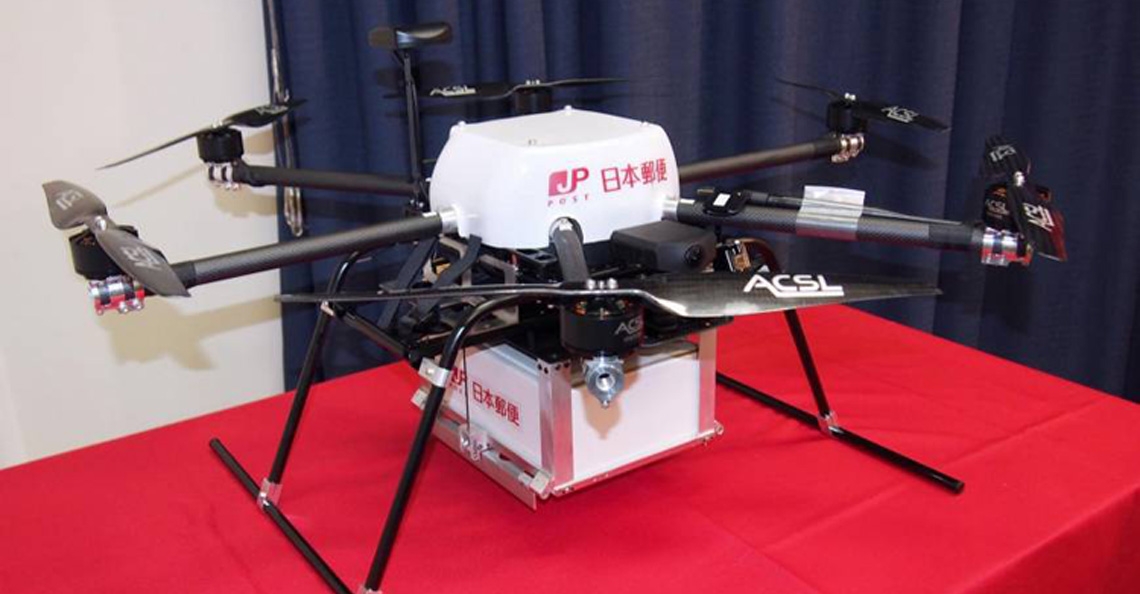 Japan Post Company test postbezorging met drone