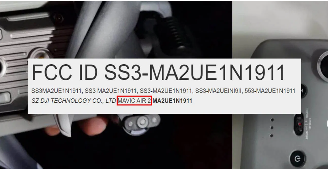DJI Mavic Air 2 duikt op in FCC database