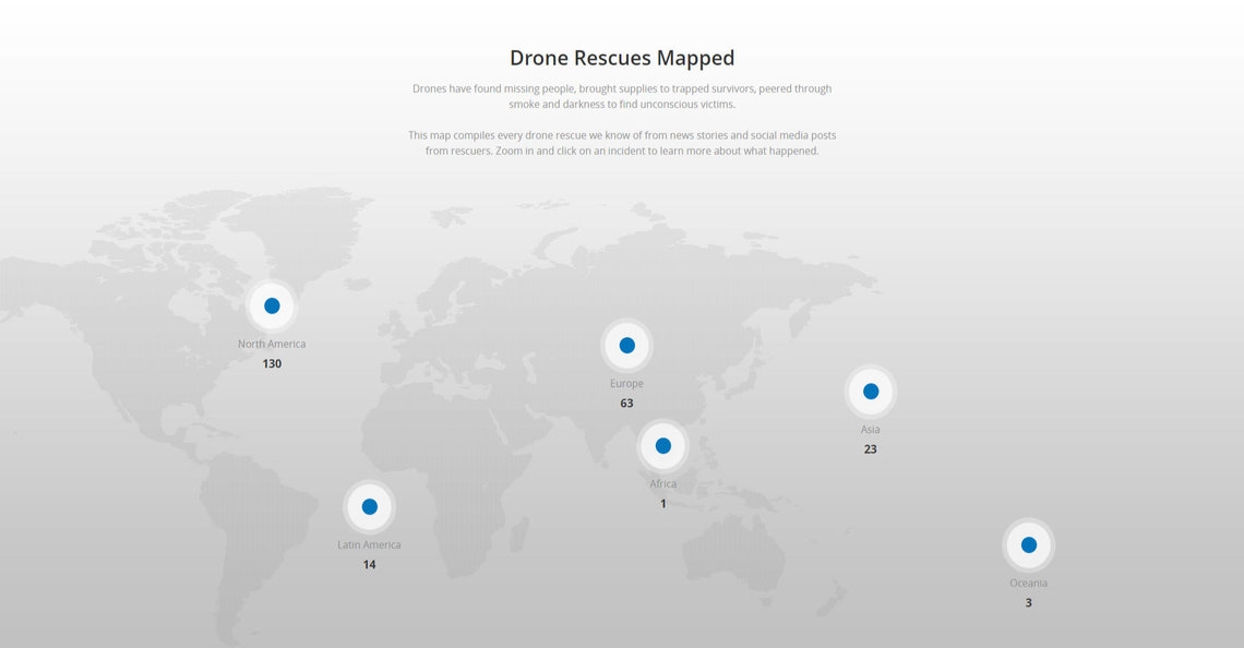 DJI lanceert interactieve kaart met reddingsacties