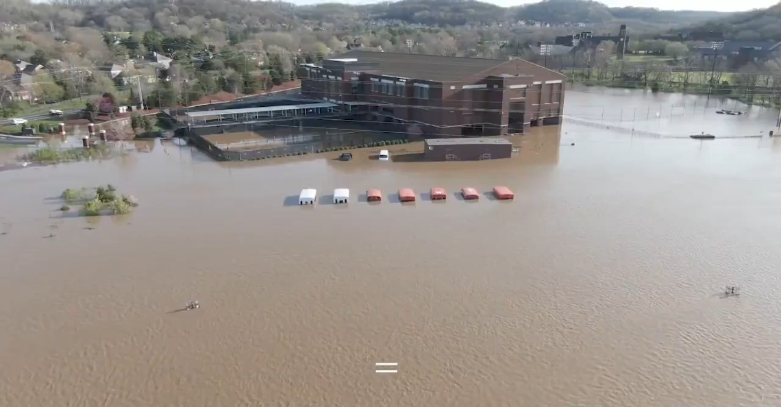 Drone brengt ernstige overstromingen Tennessee in beeld