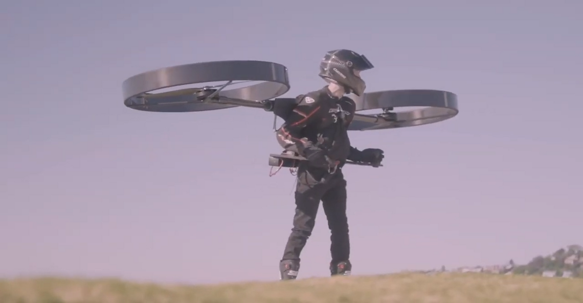 CopterPack laat mensen opstijgen als een drone