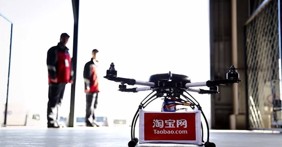 Alibaba start met testen bezorging via drones