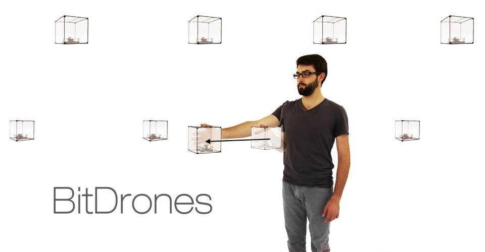 BitDrones: virtuele interactie met zwevende elementen