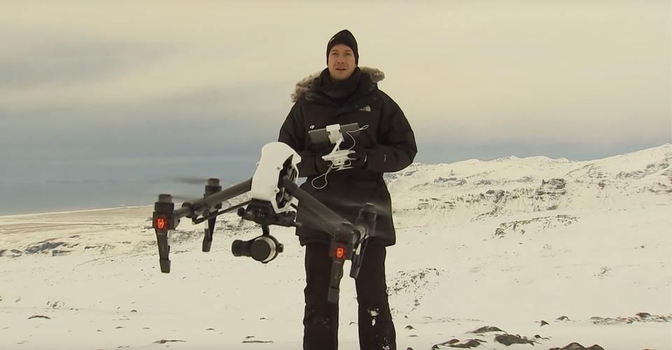 Vulkaan in IJsland wordt in de gaten gehouden door drones