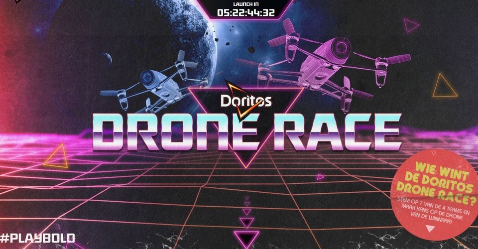 YouTube vloggers strijden tegen elkaar in Doritos Drone Race