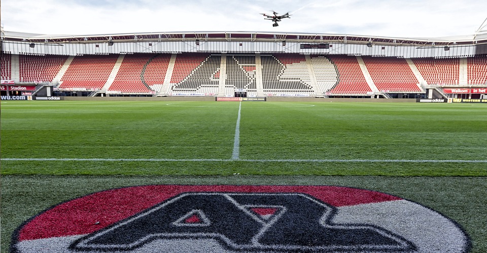 AZ gebruikt drone voor spelanalyse training