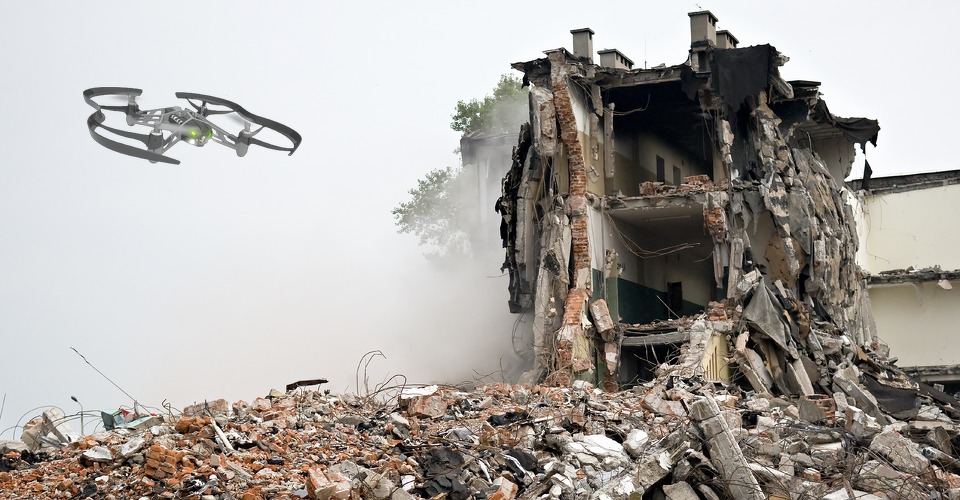 Drones moeten gebouwen in rampgebieden gaan 3D-printen