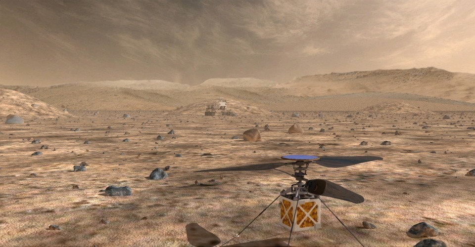 NASA gaat experimenteren met vliegende drones op Mars