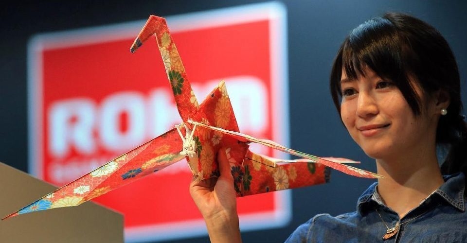 Origami drone gepresenteerd op vakbeurs in Tokyo