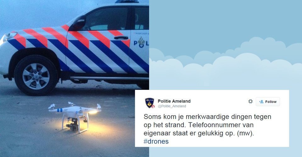 Politie Ameland vindt drone op het strand