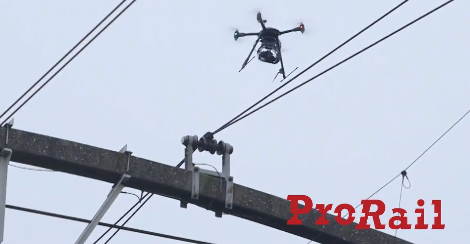 Prorail controleert spoor met drone