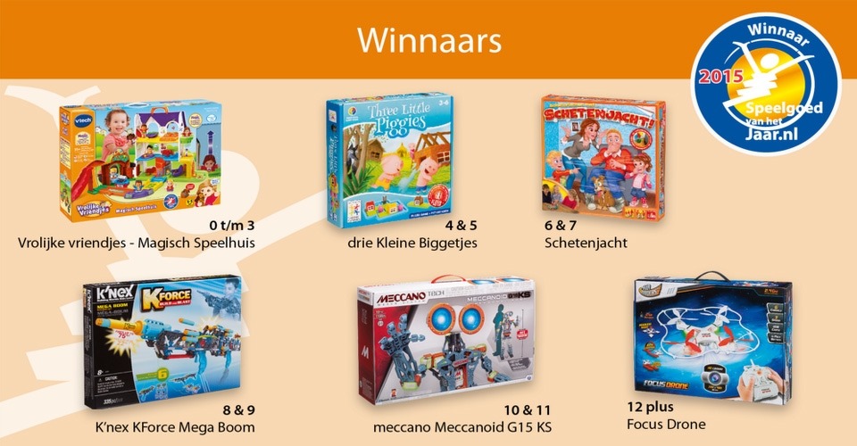 Drone en robot winnaars in verkiezing Speelgoed van het jaar 2015