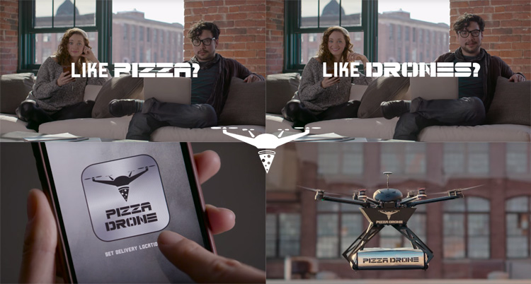 Pizza Drone App commercial