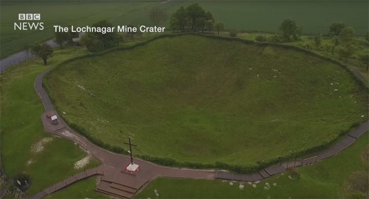 Slagveld eerste wereldoorlog 100 jaar later met drone gefilmd