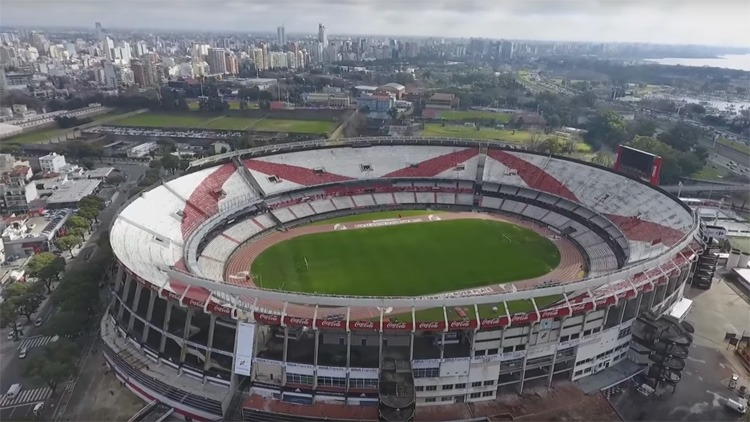 Stadion River Plate, Argentinië gefilmd met drone