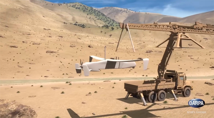 Darpa's grijparm kan drones eenvoudig uit de lucht plukken