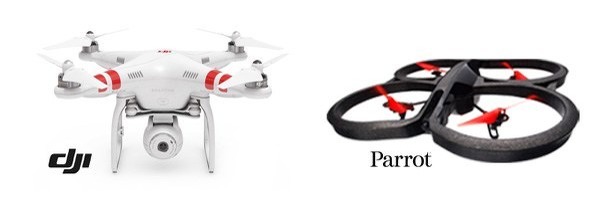 merken-drones-dji-parrot